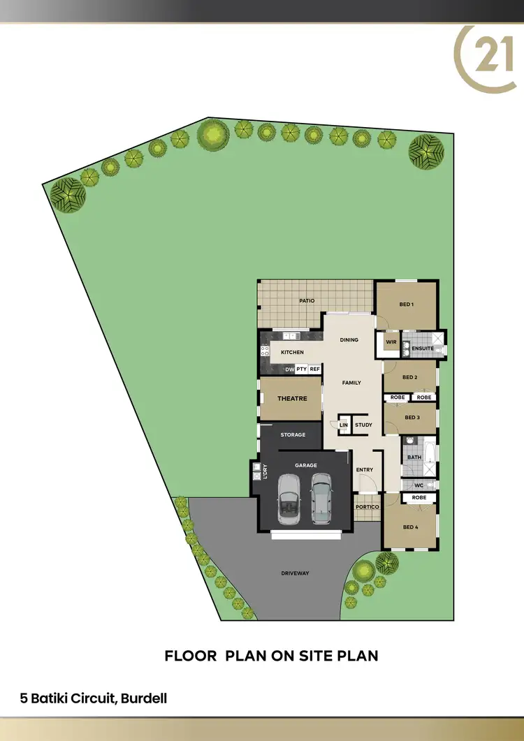Floorplan of Homely house listing, 5 Batiki Circuit, Burdell QLD 4818