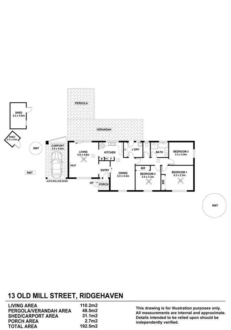 Floorplan of Homely house listing, 13 Old Mill Street, Ridgehaven SA 5097