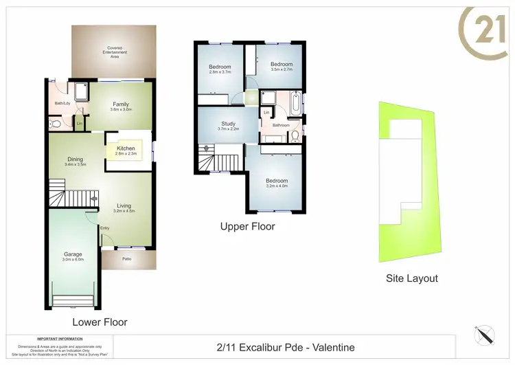 Floorplan of Homely unit listing, 2/11 Excalibur Parade, Valentine NSW 2280