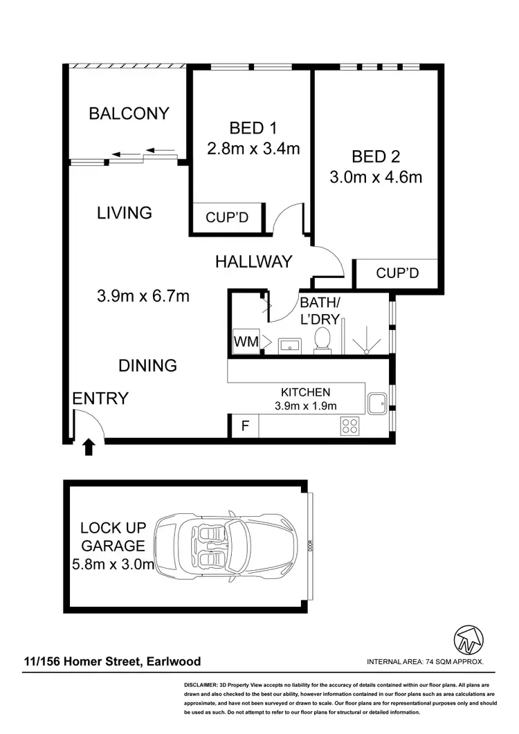 Floorplan of Homely apartment listing, 11/156-158 Homer Street, Earlwood NSW 2206