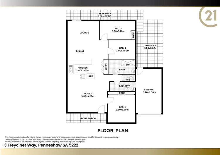 Floorplan of Homely house listing, 3 Freycinet Way, Penneshaw SA 5222