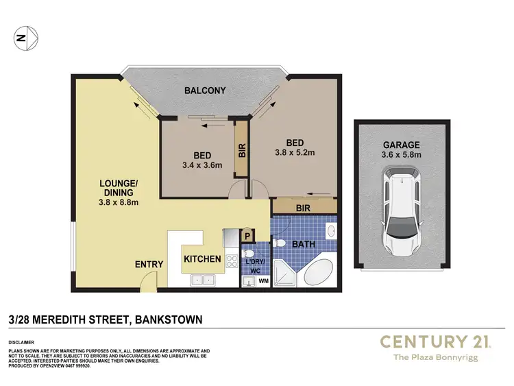 Floorplan of Homely unit listing, 3/28 Meredith Street, Bankstown NSW 2200