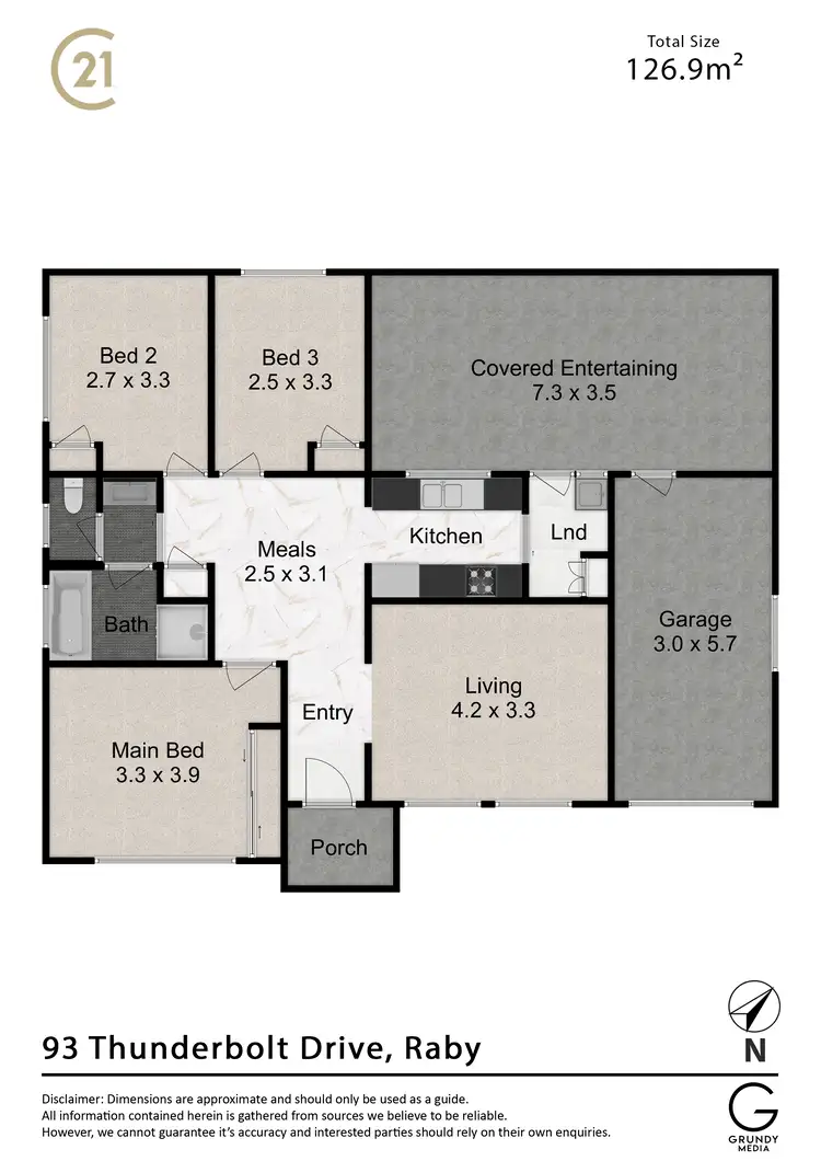 Floorplan of Homely house listing, 93 Thunderbolt Drive, Raby NSW 2566