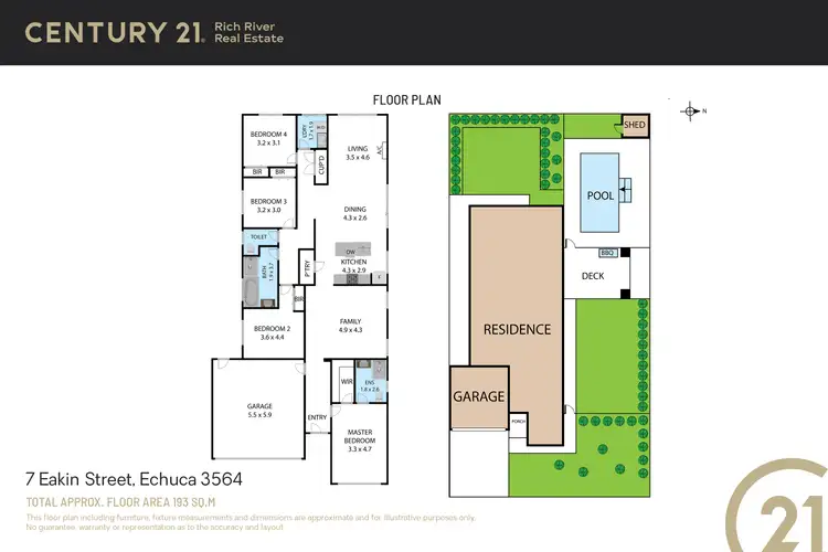 Floorplan of Homely house listing, 7 Eakin Street, Echuca VIC 3564