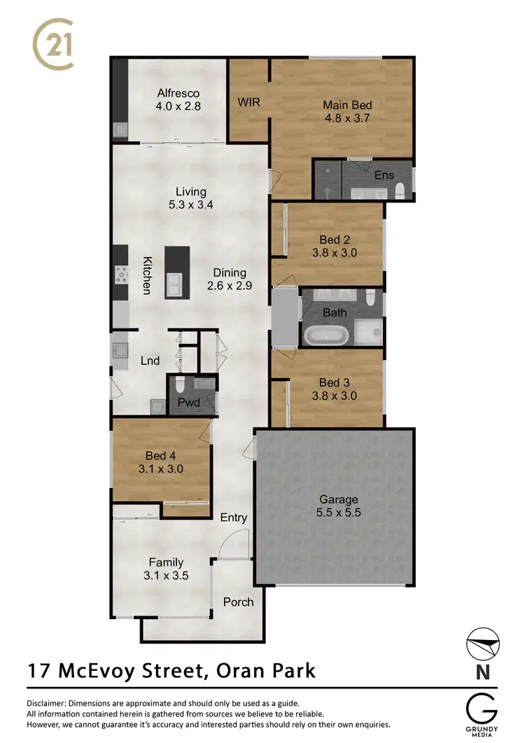 Floorplan of Homely house listing, 17 Mcevoy Street, Oran Park NSW 2570