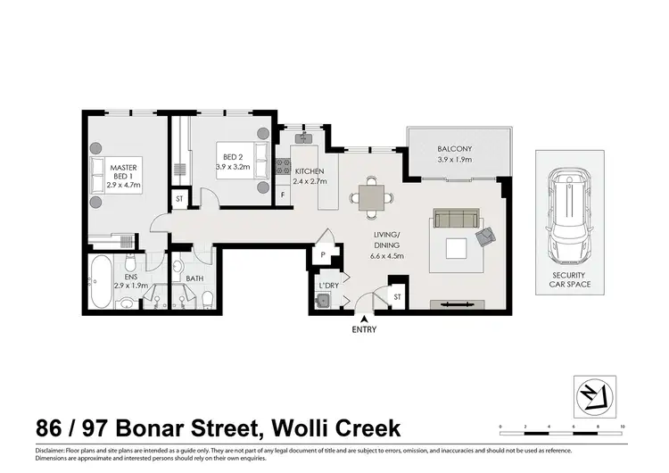 Floorplan of Homely apartment listing, 86/97 Bonar street, Wolli Creek NSW 2205