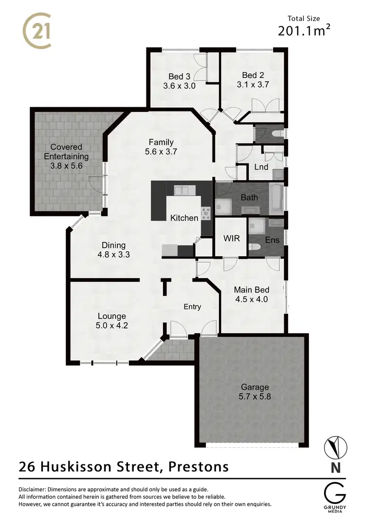 Floorplan of Homely house listing, 26 Huskisson Street, Prestons NSW 2170