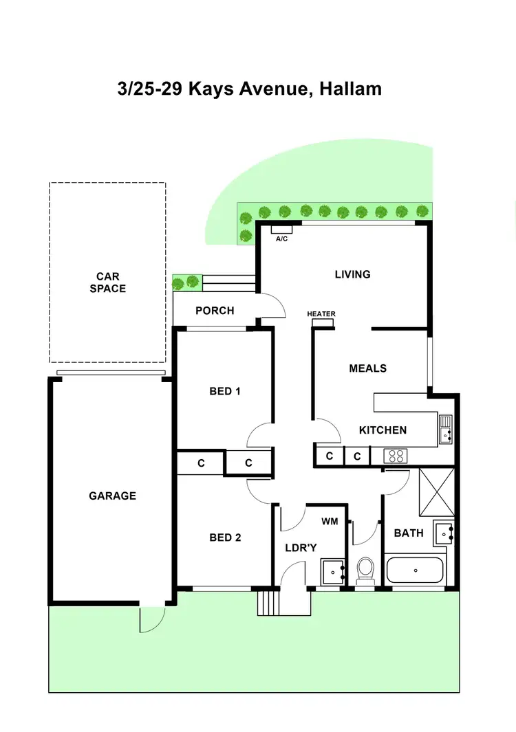 Floorplan of Homely unit listing, 3/25-29 Kays Avenue, Hallam VIC 3803