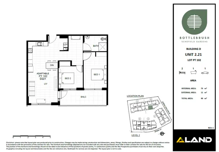 Floorplan of Homely unit listing, 221/121C Jerralong Drive, Schofields NSW 2762