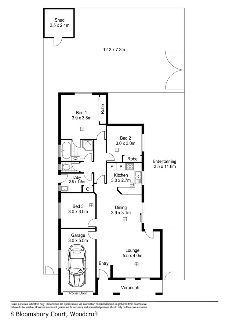 Floorplan of Homely house listing, 8 Bloomsbury Court, Woodcroft SA 5162