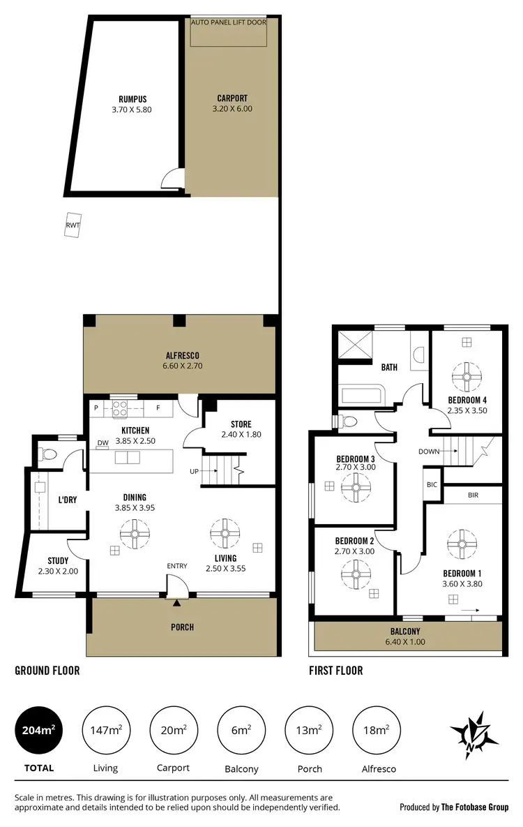 Floorplan of Homely house listing, 174B Bower Road, Semaphore Park SA 5019