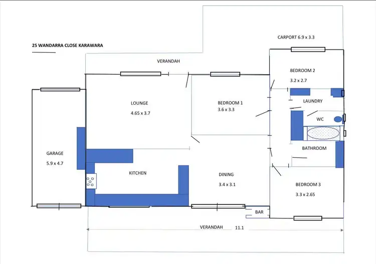 Floorplan of Homely house listing, 25 Wandarra Close, Karawara WA 6152