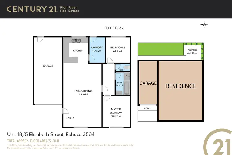 Floorplan of Homely unit listing, 18/5 Elizabeth Street, Echuca VIC 3564