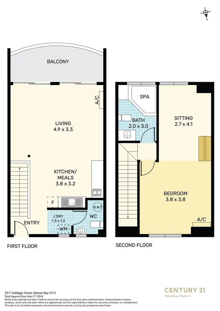 Floorplan of Homely unit listing, 33/1 Trafalgar Street, Nelson Bay NSW 2315