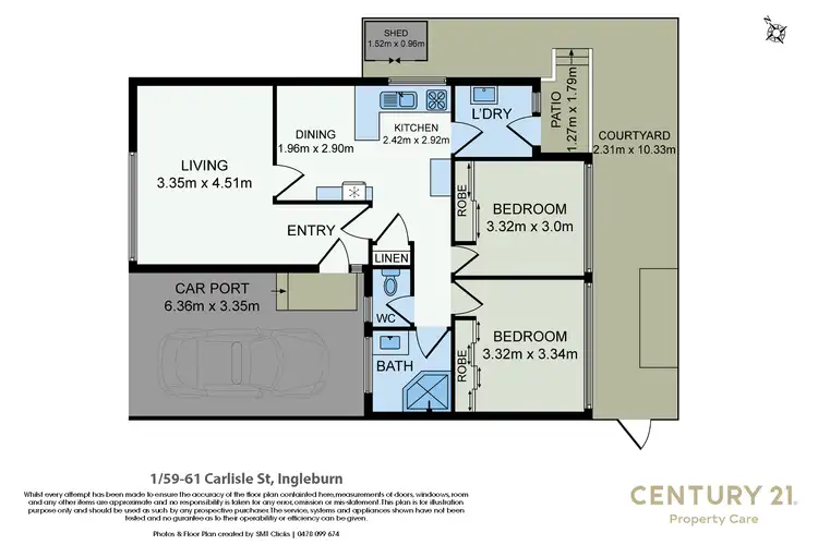 Floorplan of Homely villa listing, 1/59 Carlisle Street, Ingleburn NSW 2565