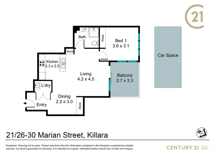 Floorplan of Homely apartment listing, 21/26-30 Marian Street, Killara NSW 2071