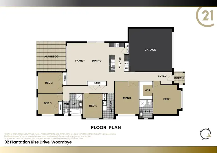 Floorplan of Homely house listing, 92 Plantation Rise Drive, Woombye QLD 4559