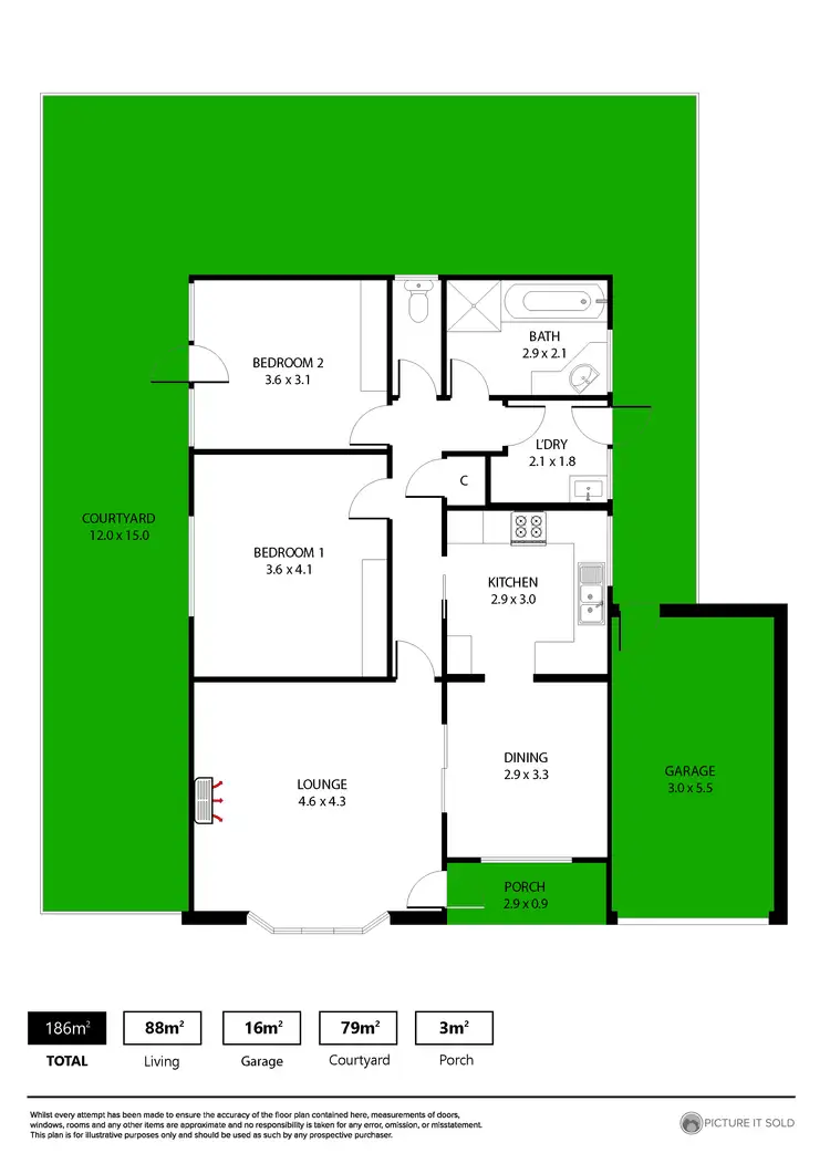 Floorplan of Homely house listing, 1/42 Mcarthur Avenue, North Brighton SA 5048