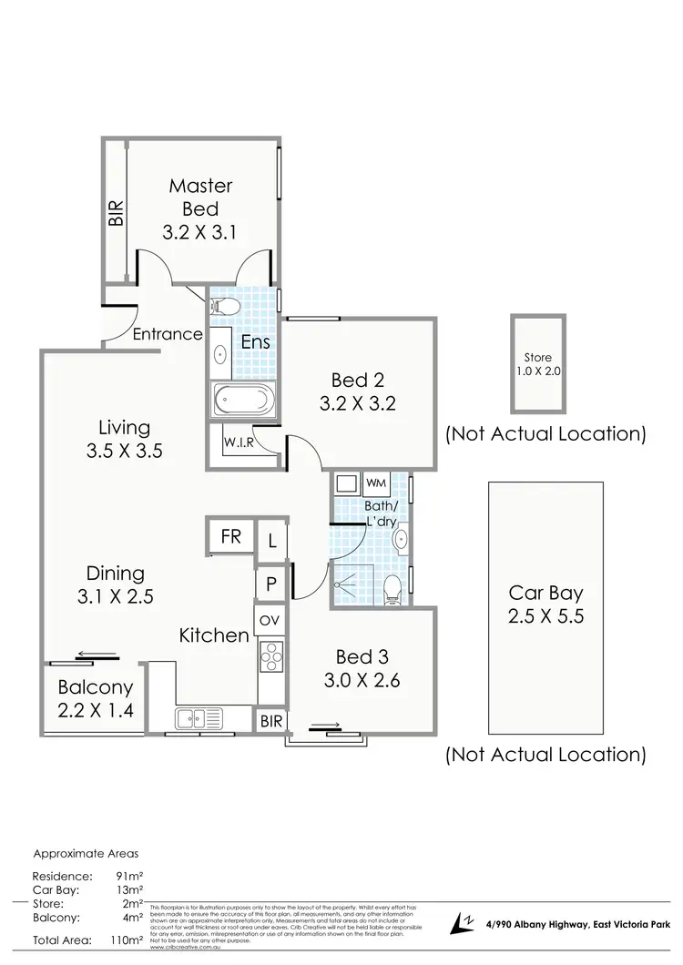 Floorplan of Homely apartment listing, 4/990 Albany Highway, East Victoria Park WA 6101