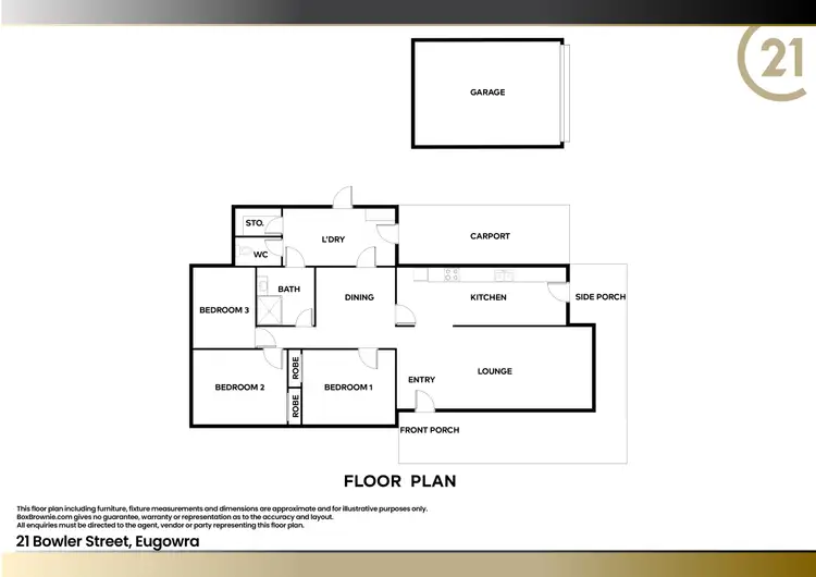 Floorplan of Homely house listing, 21 Bowler Street, Eugowra NSW 2806