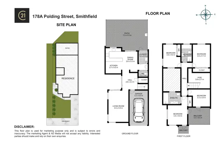 Floorplan of Homely semi-detached listing, 178a Polding Street, Smithfield NSW 2164