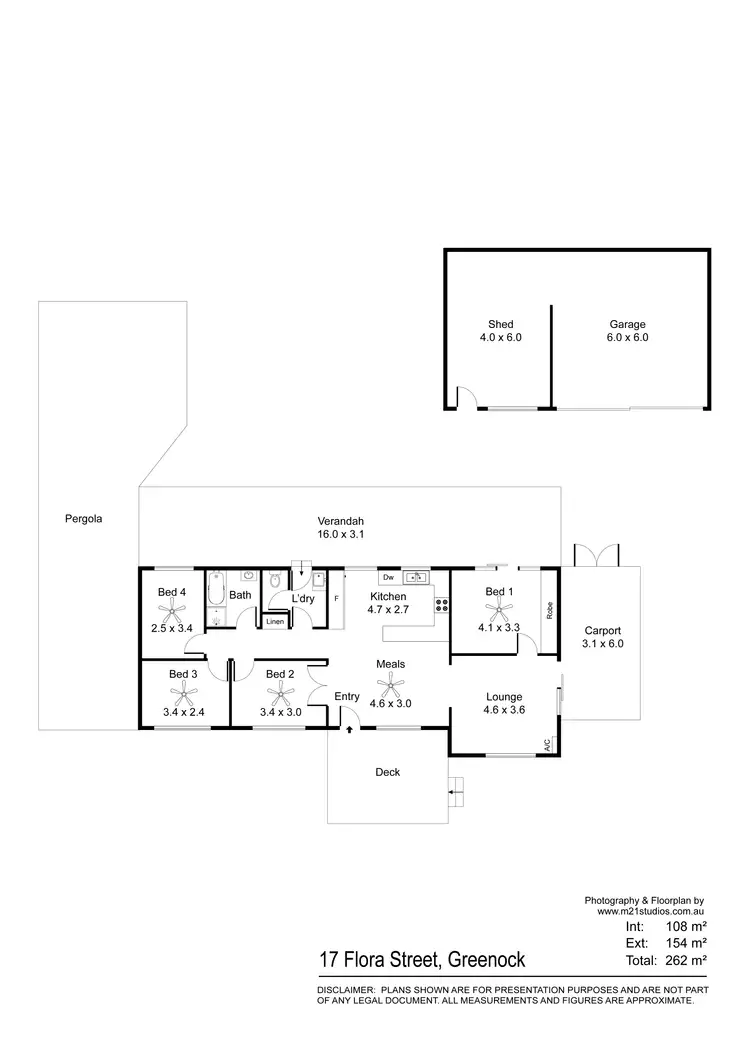 Floorplan of Homely house listing, 17 Flora Street, Greenock SA 5360