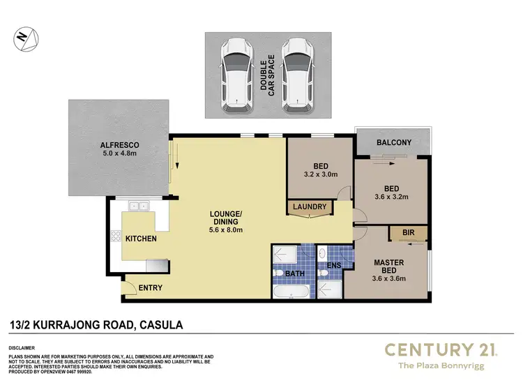 Floorplan of Homely apartment listing, 13/2 Kurrajong Road, Casula NSW 2170