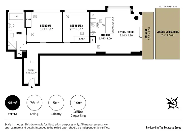 Floorplan of Homely apartment listing, 302/104 North Terrace, Adelaide SA 5000