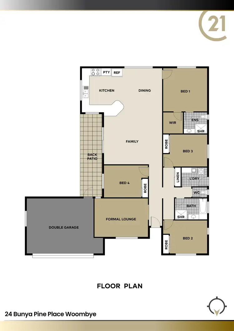 Floorplan of Homely house listing, 24 Bunya Pine Place, Woombye QLD 4559