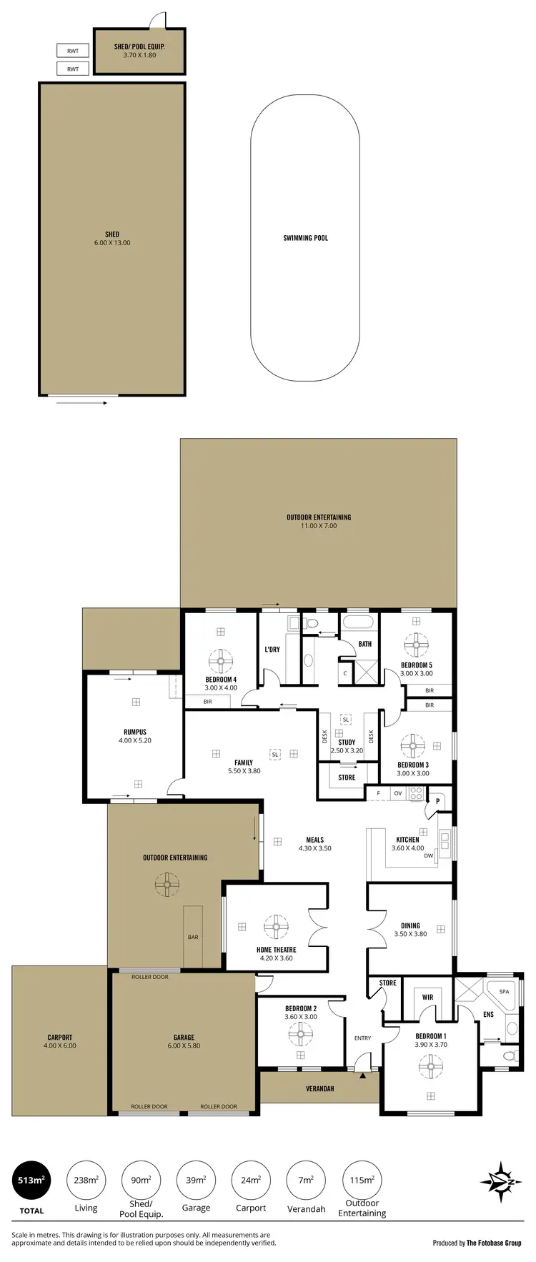 Floorplan of Homely house listing, 5 Mercedes Court, Happy Valley SA 5159