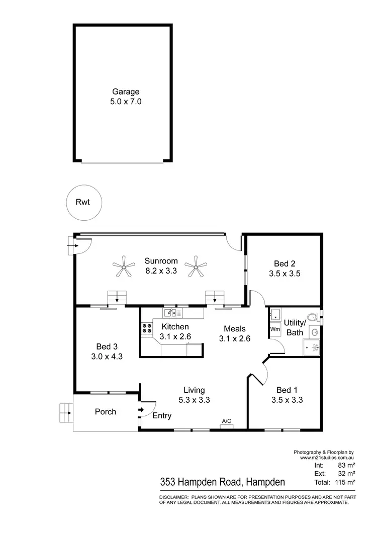 Floorplan of Homely house listing, 353 Hampden Road, Hampden SA 5374