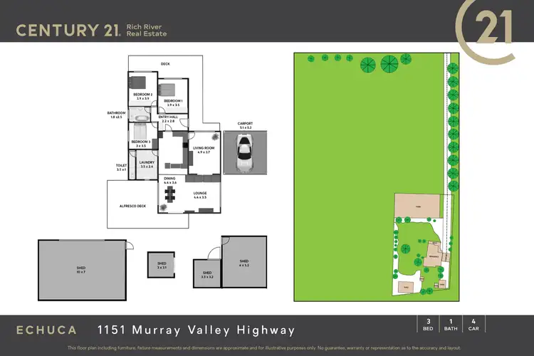 Floorplan of Homely rural property listing, 1151 Murray Valley Highway, Echuca VIC 3564