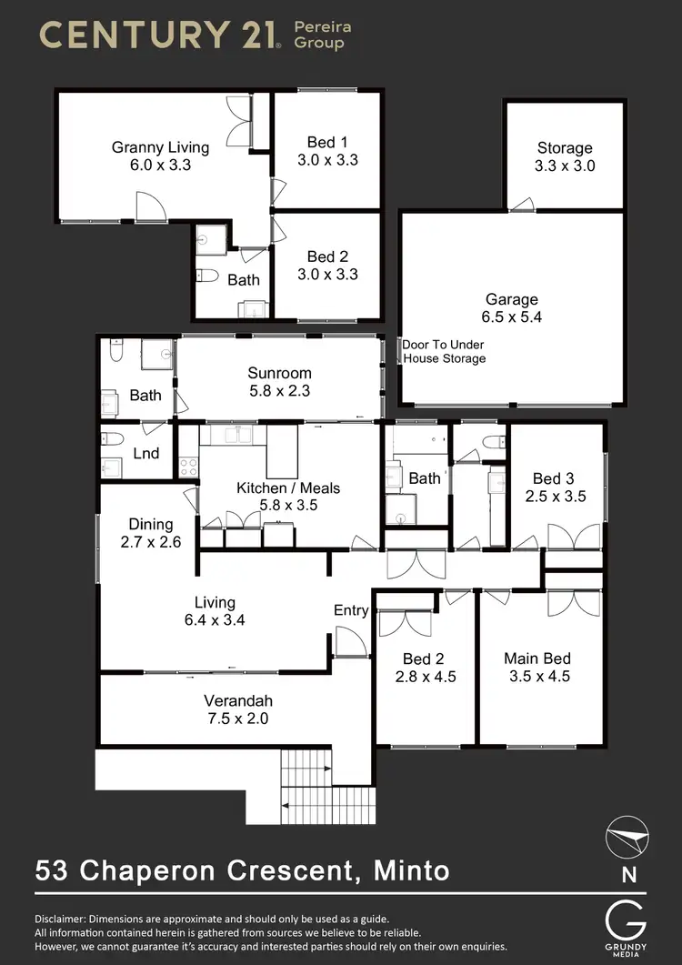 Floorplan of Homely house listing, 53 & 53a Chaperon Crescent, Minto NSW 2566