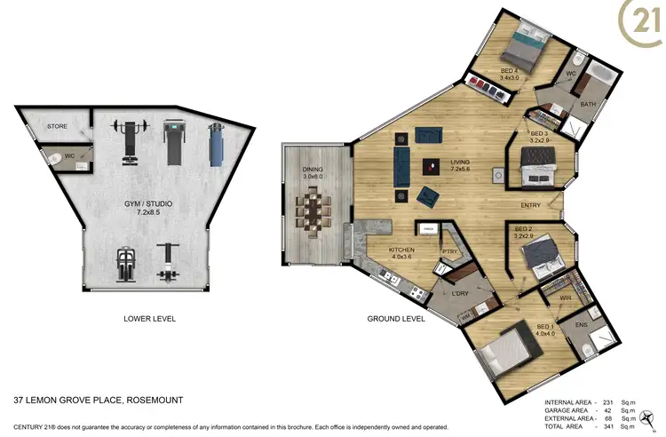 Floorplan of Homely rural property listing, 37 Lemon Grove Place, Rosemount QLD 4560