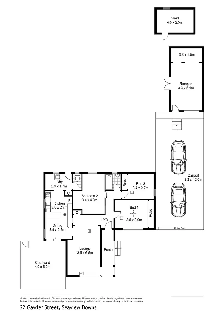 Floorplan of Homely house listing, 22 Gawler St, Seaview Downs SA 5049