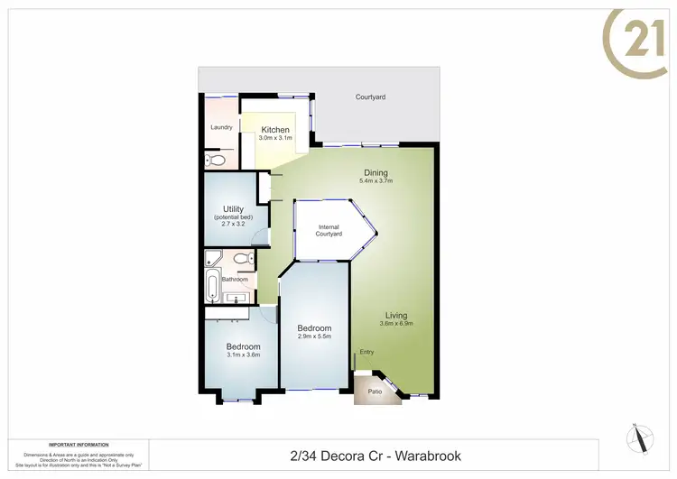 Floorplan of Homely unit listing, 2/34 Decora Crescent, Warabrook NSW 2304