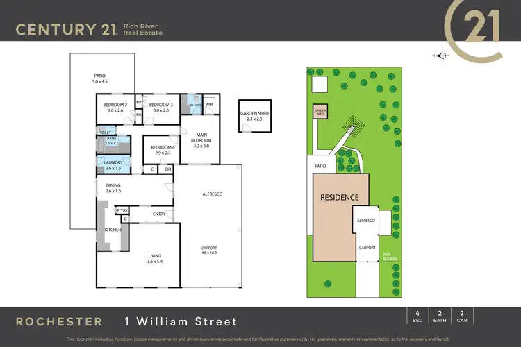 Floorplan of Homely house listing, 1 William Street, Rochester VIC 3561