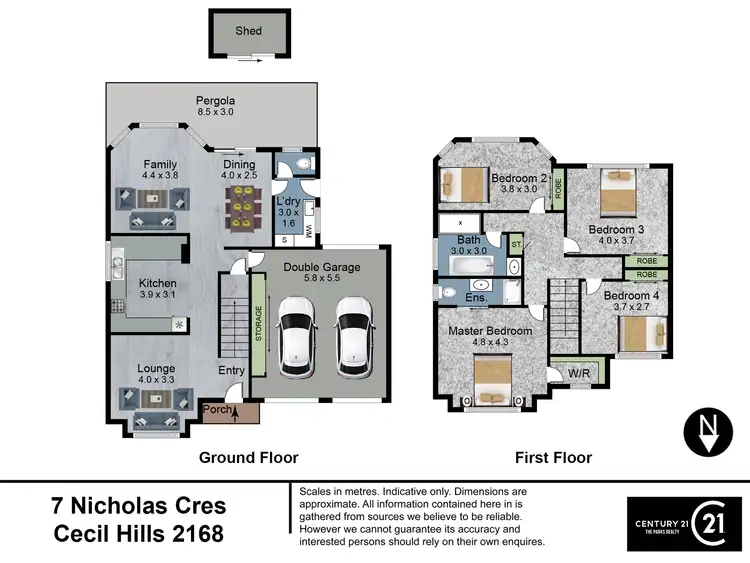 Floorplan of Homely house listing, 7 Nicholas Crescent, Cecil Hills NSW 2171