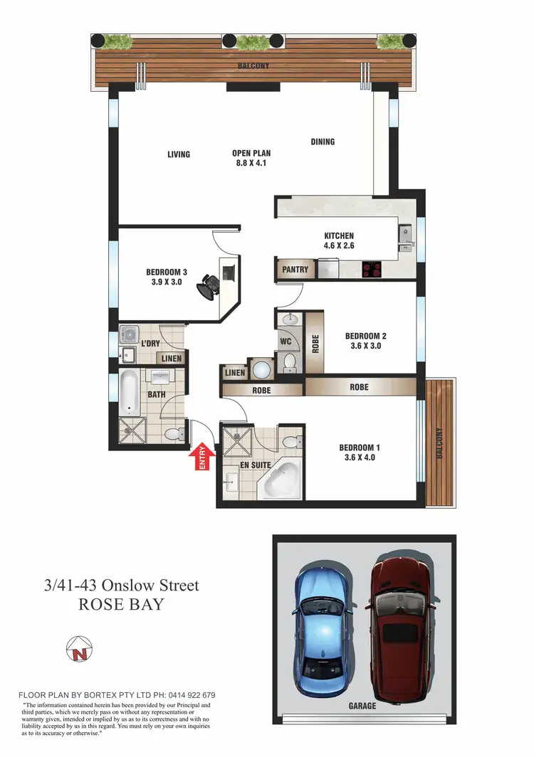 Floorplan of Homely apartment listing, 3/41-43 Onslow Street, Rose Bay NSW 2029