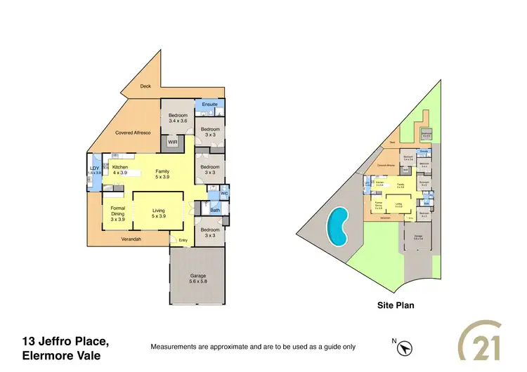 Floorplan of Homely house listing, 13 Jeffro Place, Elermore Vale NSW 2287