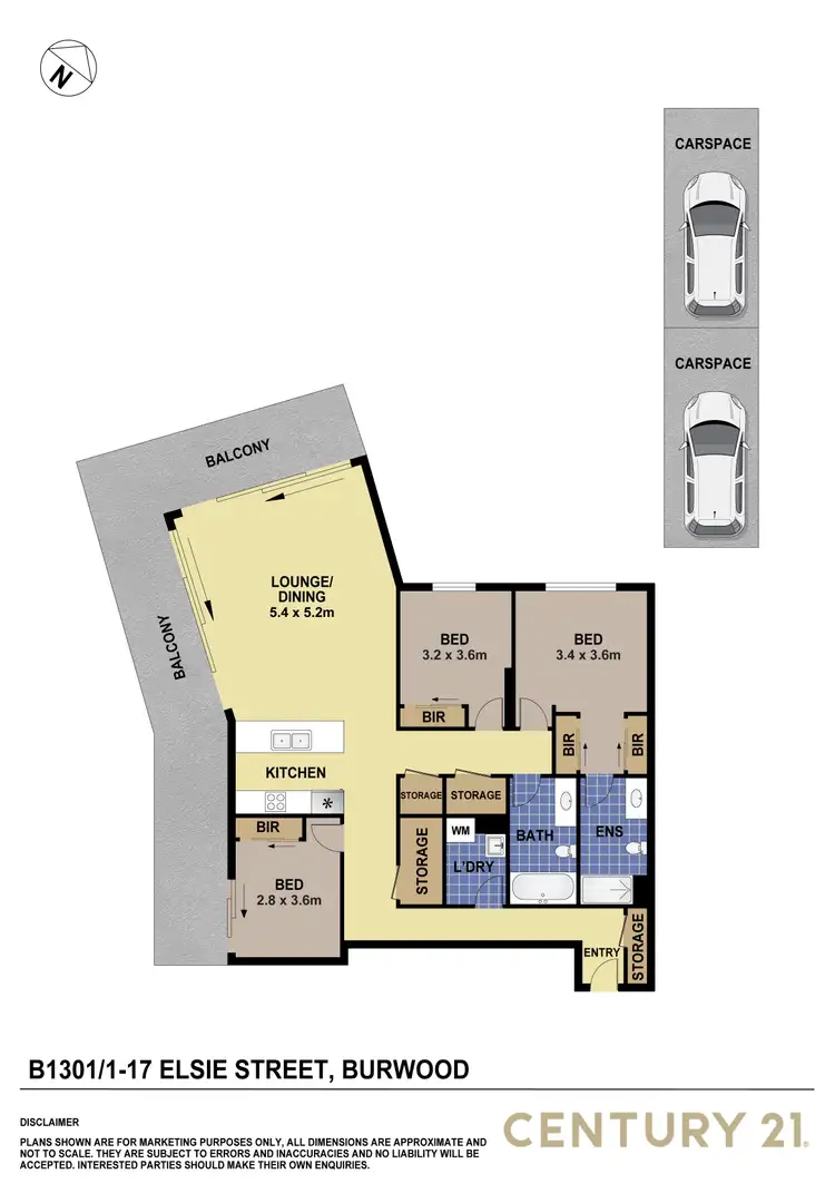 Floorplan of Homely apartment listing, B1301/1-17 Elsie Street, Burwood NSW 2134