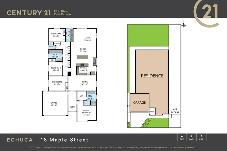 Floorplan of Homely house listing, 18 Maple Street, Echuca VIC 3564