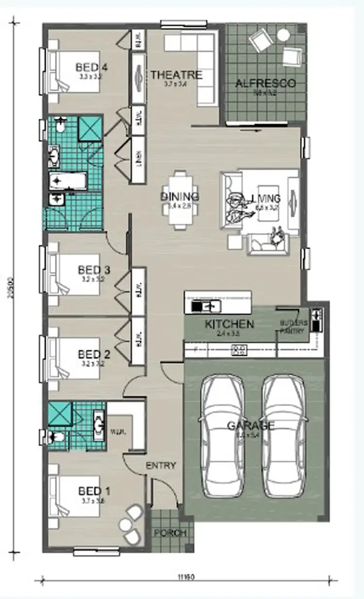 Floorplan of Homely house listing, 19 Dowie Drive, Claymore NSW 2559