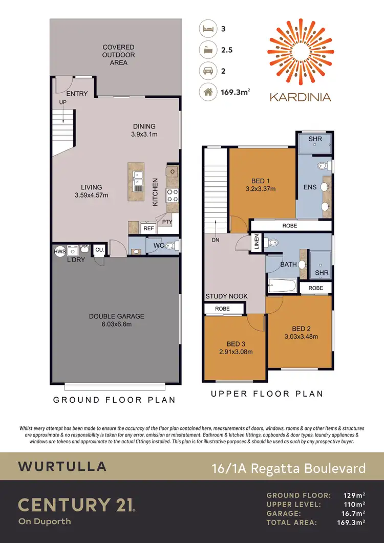 Floorplan of Homely townhouse listing, 16/1 Regatta Boulevard, Wurtulla QLD 4575