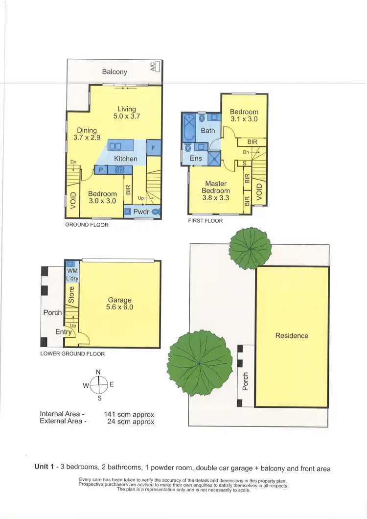 Floorplan of Homely townhouse listing, 3/22 Bayley Grove, Doncaster VIC 3108