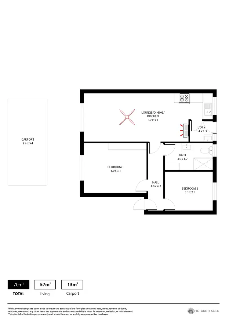 Floorplan of Homely unit listing, 6/15 First Avenue, Glenelg East SA 5045
