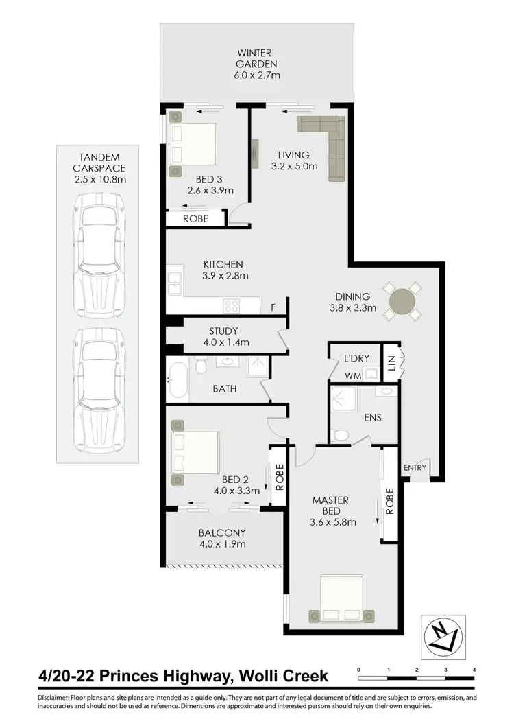 Floorplan of Homely apartment listing, 4/20-22 Princes Highway, Wolli Creek NSW 2205
