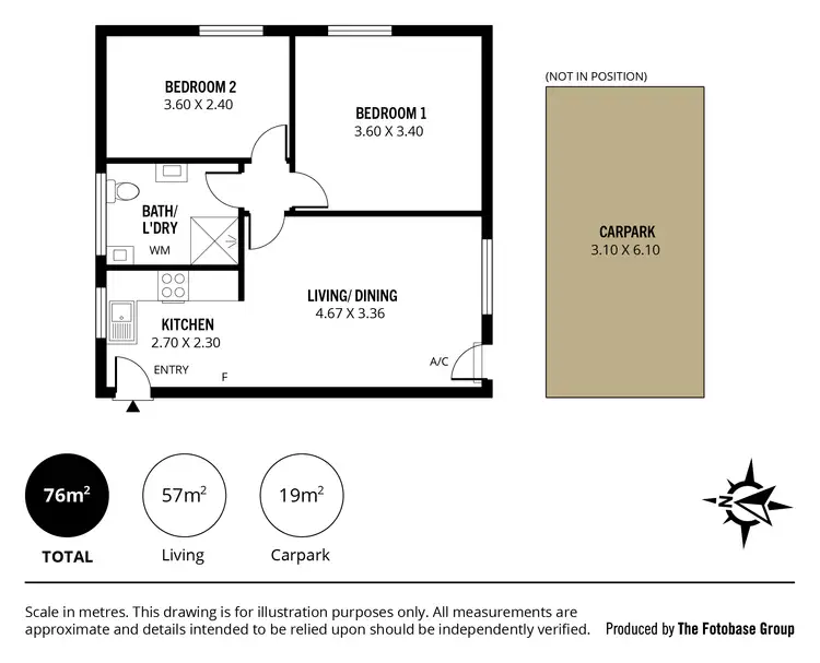 Floorplan of Homely unit listing, 1/4-6 Croydon Road, Keswick SA 5035