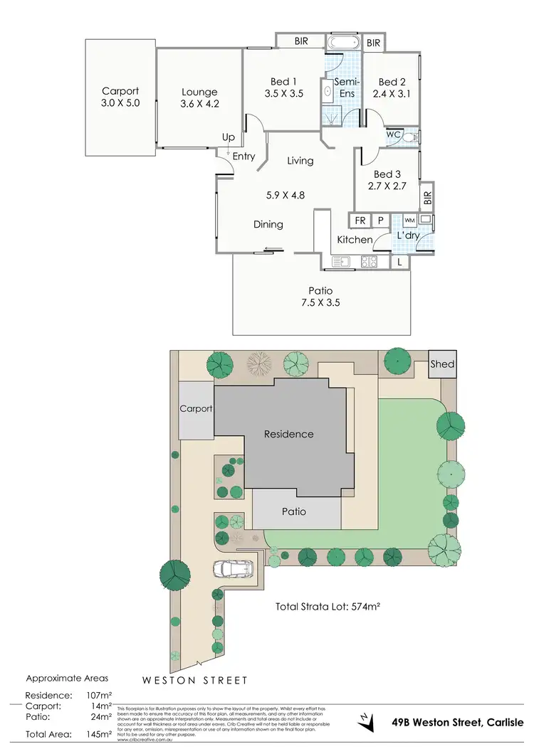 Floorplan of Homely house listing, 49B Weston Street, Carlisle WA 6101