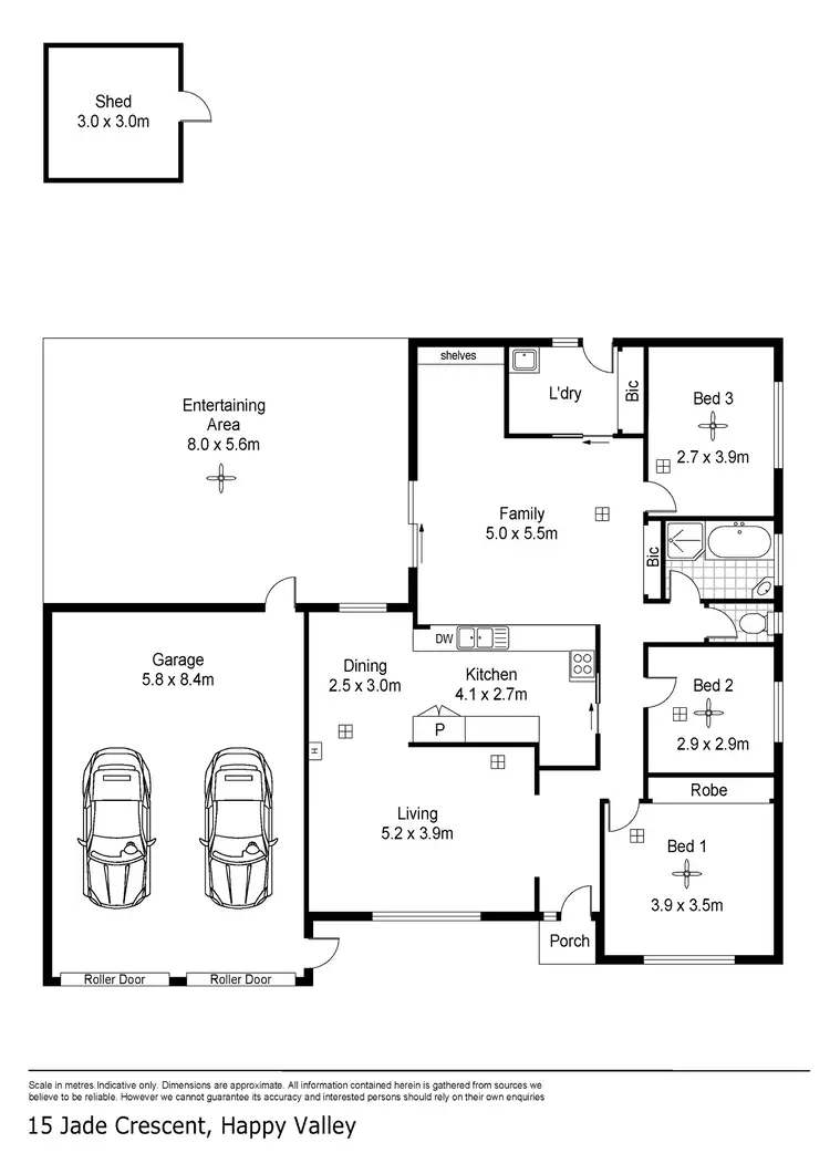 Floorplan of Homely house listing, 15 Jade Crescent, Happy Valley SA 5159